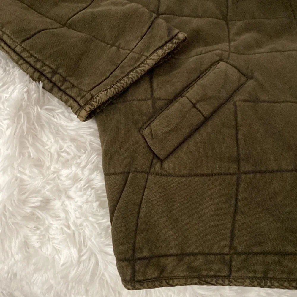 NWT - Free People Dolman Quilted Knit Jacket - Size: M, Color: Dusted Military - Picture 11 of 16